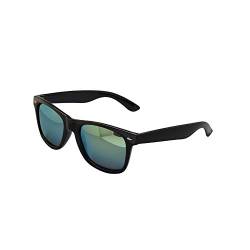 ASVP Shop® Klassische polarisierte Sonnenbrille für Herren und Damen, Vintage-Stil, Retro, Schwarz / Grün Spiegel von ASVP Shop
