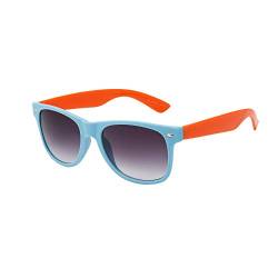 ASVP Shop Hochwertige Sonnenbrille Retro Vintage Unisex Brille für Männer und Frauen Blau/Orange (WF27) von ASVP Shop