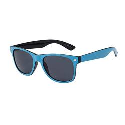 ASVP Shop Hochwertige Sonnenbrille Retro Vintage Unisex Brille für Männer und Frauen Hellblau/Schwarz (WF02) von ASVP Shop