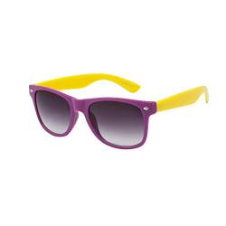 ASVP Shop Hochwertige Sonnenbrille Retro Vintage Unisex Brille für Männer und Frauen Lila/Gelb (WF25) von ASVP Shop