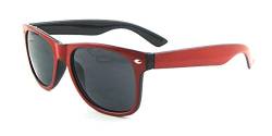 ASVP Shop Hochwertige Sonnenbrille Retro Vintage Unisex Brille für Männer und Frauen Rot/Schwarz (WF08) von ASVP Shop