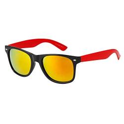 Kinder-Sonnenbrille für Mädchen und Jungen, klassischer Stil, UV-400-Schutz, Klassisch, Rot von ASVP Shop