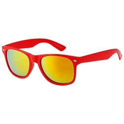 Kinder-Sonnenbrille für Mädchen und Jungen, klassischer Stil, UV-400-Schutz, Rot von ASVP Shop
