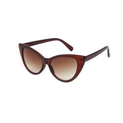 Sonnenbrille für Damen, Katzenauge, Retro, Vintage, Designer-Stil, UV400-Schutz, braun von ASVP Shop