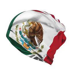 ASYG Mexiko-Flagge, Multifunktions-Beanie-Mützen für Männer und Frauen, mexikanische weiche Stretch-Totenkopf-Kappe, modischer Schal zum Joggen, Radfahren, Mexiko-Flagge-e004, Einheitsgröße von ASYG