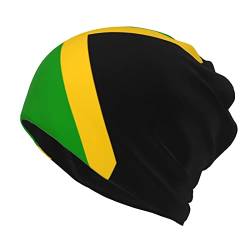 Jamaikanische Flagge Jamaika Multifunktions-Beanie-Mütze für Männer und Frauen, modischer Schal, weiche Stretch-Totenkopf-Mütze, Jamaikanische Flagge Jamaika 3, Einheitsgr��e von ASYG