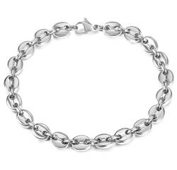 AT Jewellery - Edelstahl Designer-Glieder Unisex schlichtes Silberarmband von AT Jewellery