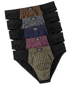 AT 5er Pack Herrenslips Slip Set Männer Unterwäsche aus 100% Baumwolle schwarz, Gr. 4, 5, 6, 7, 8, 9, 10, 12 (8=2XL) von AT