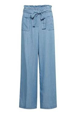 Atelier RÊVE IRCOLETTE PA Trousers 20116853 Damen Hose Stoffhose High Waist mit Gürtel, Größe:40, Farbe:Light Blue (201162) von ATELIER RÊVE ICHI