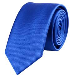 ATETEO Herren, einfarbig, schmal, 6,1 cm, für Business, Party, Verabredung Krawatte, C-Saphirblau, Einheitsgröße von ATETEO