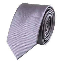ATETEO Herren, einfarbig, schmal, 6,1 cm, für Business, Party, Verabredung Krawatte, Dunkelgrau, Einheitsgröße von ATETEO