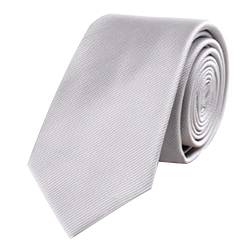 ATETEO Herren, einfarbig, schmal, 6,1 cm, für Business, Party, Verabredung Krawatte, J-Light Grey, Einheitsgröße von ATETEO