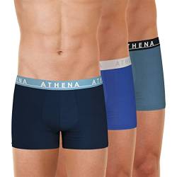 ATHENA Herren Easy Color LH98 Unterwäsche, Marine/BLEU/GRIS, XXL von ATHENA