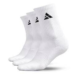 ATHLETIC AESTHETICS 3 Paar Unisex Sportsocken - Cushioned Crew Socks - Hohe Tennissocken aus gekämmter Baumwolle - Socken perfekt für Training & Alltag von ATHLETIC AESTHETICS
