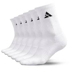 ATHLETIC AESTHETICS 6 Paar Unisex Sportsocken - Cushioned Crew Socks - Hohe Tennissocken aus gekämmter Baumwolle - Socken perfekt für Training & Alltag von ATHLETIC AESTHETICS