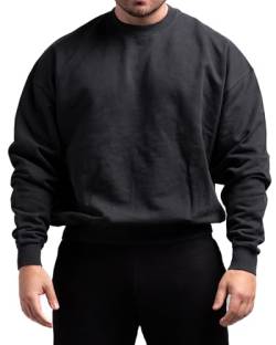 ATHLETIC AESTHETICS Oversized Crewneck Sweater (Vintage Black) - HQ BasicsM von ATHLETIC AESTHETICS