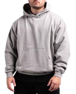 ATHLETIC AESTHETICS Oversized Hoodie (Grey Marl) - HQ BasicsM von ATHLETIC AESTHETICS