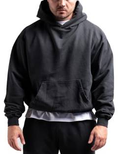 ATHLETIC AESTHETICS Oversized Hoodie (Vintage Black) - HQ BasicsS von ATHLETIC AESTHETICS