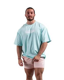 Infinity Oversize T-Shirt - Freizeit und Fitness Shirt für Herren - Bequemes & hochwertiges Kurzarm Shirt mit Rundhals, Dropshoulders (as3, Alpha, l, Regular, Regular, Mint) von ATHLETIC AESTHETICS