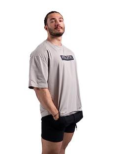 Infinity Oversize T-Shirt - Freizeit und Fitness Shirt für Herren - Bequemes & hochwertiges Kurzarm Shirt mit Rundhals, Dropshoulders (as3, Alpha, x_s, Harbor Grey) von ATHLETIC AESTHETICS