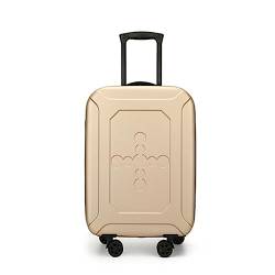 ATHUAH Erweiterbares Gepäck mit Spinnerrädern, Faltbarer Leichter Trolley-Koffer, Koffer mit großem Fassungsvermögen, Verstellbarer Trolley, TSA-Zoll-Zahlenschloss (Gold 20 Zoll) von ATHUAH