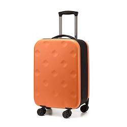 ATHUAH Erweiterbares Gepäck mit Spinnerrädern, Faltbarer Leichter Trolley-Koffer, Koffer mit großem Fassungsvermögen, Verstellbarer Trolley, TSA-Zoll-Zahlenschloss (Orange 24 Zoll) von ATHUAH