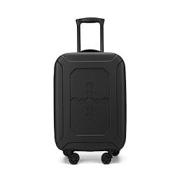 ATHUAH Erweiterbares Gepäck mit Spinnerrädern, Faltbarer Leichter Trolley-Koffer, Koffer mit großem Fassungsvermögen, Verstellbarer Trolley, TSA-Zoll-Zahlenschloss (schwarzer Look 24 Zoll) von ATHUAH