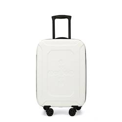 ATHUAH Erweiterbares Gepäck mit Spinnerrädern, Faltbarer Leichter Trolley-Koffer, Koffer mit großem Fassungsvermögen, Verstellbarer Trolley, TSA-Zoll-Zahlenschloss (weiß 20 Zoll) von ATHUAH