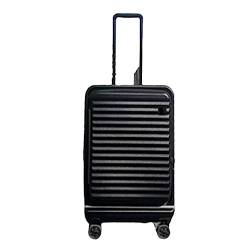 ATHUAH Erweiterbares Spinnerrad-Gepäck, verdickter Koffer mit Frontöffnung, verstellbare Teleskop-Zugstange, TSA-Zollschloss, geeignet für Reisen (schwarz 20 Zoll) von ATHUAH