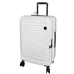 ATHUAH Erweiterbares Spinnerrad-Gepäck, verdickter Koffer mit Frontöffnung, verstellbare Teleskop-Zugstange, TSA-Zollschloss, geeignet für Reisen (weiß 20 Zoll) von ATHUAH