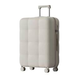 ATHUAH Koffergepäck mit Spinnerrädern, Passwortkoffer mit großem Fassungsvermögen, mit Laptoptasche vorne, mehrstufiger Einstellstange, geeignet für Reisen (Beige 24 Zoll) von ATHUAH