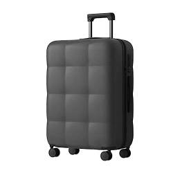 ATHUAH Koffergepäck mit Spinnerrädern, Passwortkoffer mit großem Fassungsvermögen, mit Laptoptasche vorne, mehrstufiger Einstellstange, geeignet für Reisen (schwarz 24 Zoll) von ATHUAH