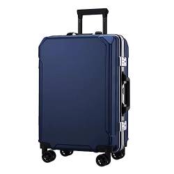 ATHUAH Koffergepäck mit Spinnerrädern, Trolley-Koffer mit Aluminiumrahmen, Zwei USB-Ladeanschlüssen, TSA-Zahlenschloss, 20 Zoll/22 Zoll/24 Zoll/26 Zoll Handgepäck (dunkelblau 22 Zoll) von ATHUAH