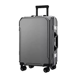 ATHUAH Koffergepäck mit Spinnerrädern, Trolley-Koffer mit Aluminiumrahmen, Zwei USB-Ladeanschlüssen, TSA-Zahlenschloss, 20 Zoll/22 Zoll/24 Zoll/26 Zoll Handgepäck (dunkelgrau 26 Zoll) von ATHUAH