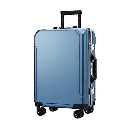 ATHUAH Koffergepäck mit Spinnerrädern, Trolley-Koffer mit Aluminiumrahmen, Zwei USB-Ladeanschlüssen, TSA-Zahlenschloss, 20 Zoll/22 Zoll/24 Zoll/26 Zoll Handgepäck (hellblau 24 Zoll) von ATHUAH