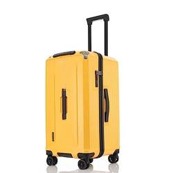 ATHUAH Reisegepäck mit großem Fassungsvermögen, Koffergepäck mit Spinnerrädern, unterteiltem Stauraum, mehrstufiger Verstellstange, TSA-Zollschloss (gelb 24 Zoll) von ATHUAH