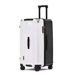 ATHUAH Reisegepäck mit großem Fassungsvermögen, Koffergepäck mit Spinnerrädern, unterteiltem Stauraum, mehrstufiger Verstellstange, TSA-Zollschloss (schwarz und weiß 20 Zoll) von ATHUAH