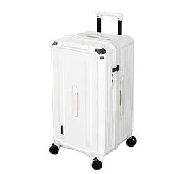 ATHUAH Reisegepäck mit großem Fassungsvermögen, Koffergepäck mit Spinnerrädern, unterteiltem Stauraum, mehrstufiger Verstellstange, TSA-Zollschloss (weiß 24 Zoll) von ATHUAH
