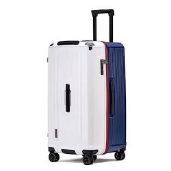 ATHUAH Reisegepäck mit großem Fassungsvermögen, Koffergepäck mit Spinnerrädern, unterteiltem Stauraum, mehrstufiger Verstellstange, TSA-Zollschloss (weiß blau 22 Zoll) von ATHUAH