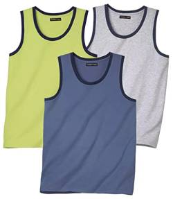 3er-Pack ärmellose Sport-T-Shirts aus Baumwolle für Herren. Viele Tanktops. Verfügbar in großen Größen von M bis 5XL. von ATLAS FOR MEN