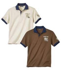 ATLAS FOR MEN - 2er-Pack Poloshirts aus weichem Jersey - 3XL von ATLAS FOR MEN