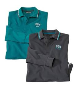 ATLAS FOR MEN - 2er-Pack Poloshirts in Piqué-Qualität - 4XL von ATLAS FOR MEN