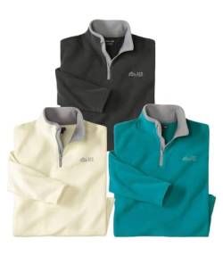 ATLAS FOR MEN - 3er-Pack Microfleece-Pullover - Verfügbar in großen Größen von M bis 5XL von ATLAS FOR MEN