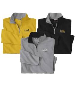 ATLAS FOR MEN - 3er-Pack Microfleece-Pullover by 4XL von ATLAS FOR MEN