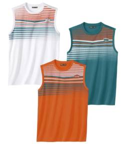 ATLAS FOR MEN - 3er-Pack ärmellose T-Shirts Sport - 4XL von ATLAS FOR MEN