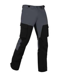 ATLASLAVA Herren Outdoorhose Trekkinghose Winddicht Softshellhose Wanderhose Funktionshose Cargohose GREY-3XL von ATLASLAVA