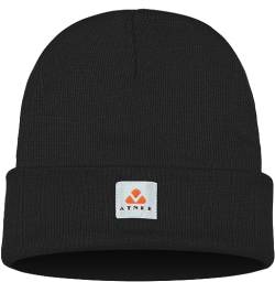 ATNKE Strick Beanie Mütze Dehnbar Weich Warm Täglich Winter Mützen mit Manschetten für Herren und Damen Geschenke/Black von ATNKE