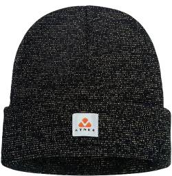 ATNKE Strick Beanie Mütze Dehnbar Weich Warm Täglich Winter Mützen mit Manschetten für Herren und Damen Geschenke/Blended Black Goldwire von ATNKE