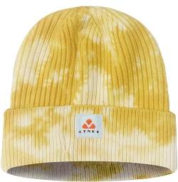 ATNKE Strick Beanie Mütze Dehnbar Weich Warm Täglich Winter Mützen mit Manschetten für Herren und Damen Geschenke/Tie Dye Yellow von ATNKE