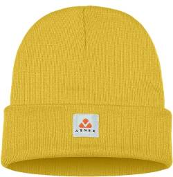 ATNKE Strick Beanie Mütze Dehnbar Weich Warm Täglich Winter Mützen mit Manschetten für Herren und Damen Geschenke/Yellow von ATNKE